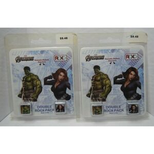 Marvel Avengers Hulk Black Widow Double ROCX‎ Reusable Stickers New Lot of 2